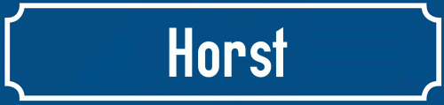 Straßenschild Horst