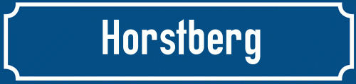 Straßenschild Horstberg