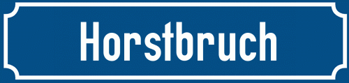 Straßenschild Horstbruch