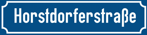Straßenschild Horstdorferstraße
