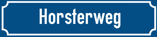Straßenschild Horsterweg
