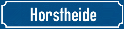 Straßenschild Horstheide