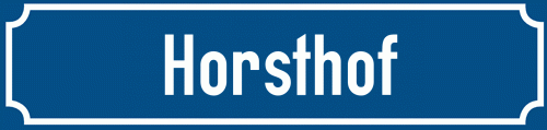 Straßenschild Horsthof