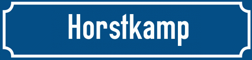 Straßenschild Horstkamp