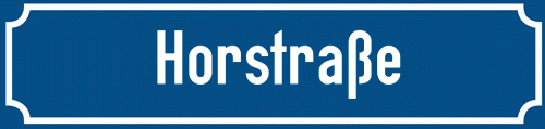 Straßenschild Horstraße