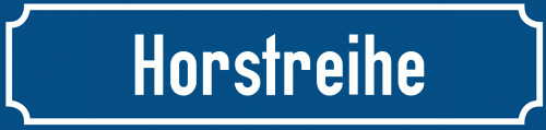 Straßenschild Horstreihe