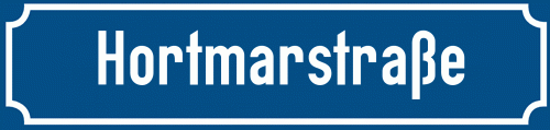 Straßenschild Hortmarstraße