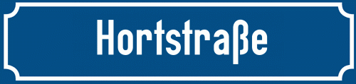 Straßenschild Hortstraße