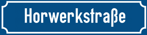 Straßenschild Horwerkstraße