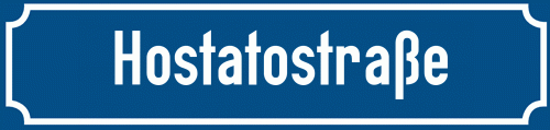 Straßenschild Hostatostraße
