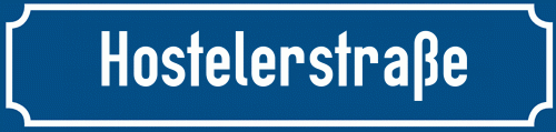 Straßenschild Hostelerstraße