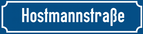 Straßenschild Hostmannstraße
