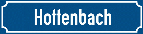 Straßenschild Hottenbach