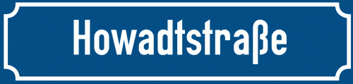 Straßenschild Howadtstraße