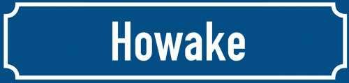 Straßenschild Howake