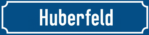 Straßenschild Huberfeld