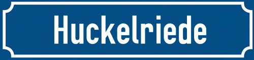 Straßenschild Huckelriede