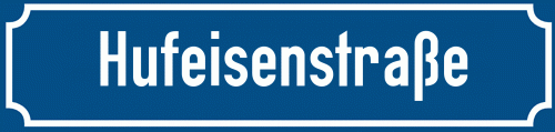 Straßenschild Hufeisenstraße