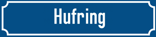 Straßenschild Hufring zum kostenlosen Download