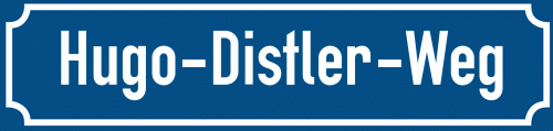 Straßenschild Hugo-Distler-Weg