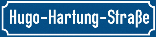 Straßenschild Hugo-Hartung-Straße