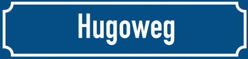 Straßenschild Hugoweg