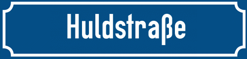 Straßenschild Huldstraße