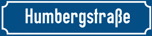 Straßenschild Humbergstraße