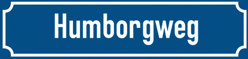 Straßenschild Humborgweg