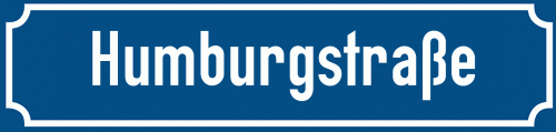 Straßenschild Humburgstraße