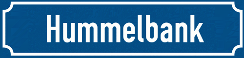 Straßenschild Hummelbank