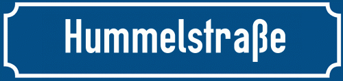 Straßenschild Hummelstraße zum kostenlosen Download
