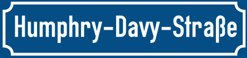 Straßenschild Humphry-Davy-Straße