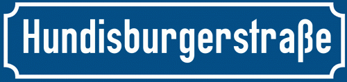 Straßenschild Hundisburgerstraße