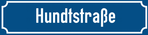 Straßenschild Hundtstraße