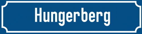 Straßenschild Hungerberg