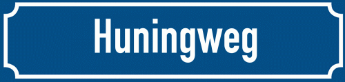 Straßenschild Huningweg
