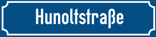 Straßenschild Hunoltstraße