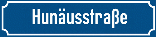 Straßenschild Hunäusstraße