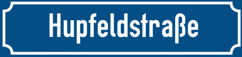 Straßenschild Hupfeldstraße