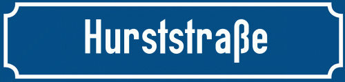 Straßenschild Hurststraße