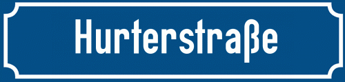 Straßenschild Hurterstraße