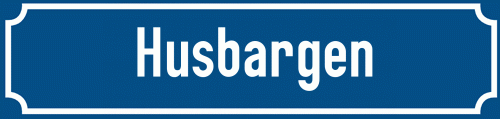Straßenschild Husbargen zum kostenlosen Download