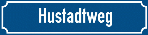 Straßenschild Hustadtweg
