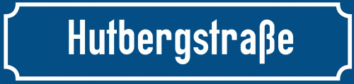 Straßenschild Hutbergstraße