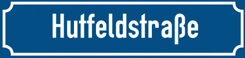Straßenschild Hutfeldstraße
