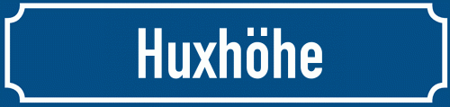 Straßenschild Huxhöhe