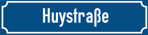 Straßenschild Huystraße