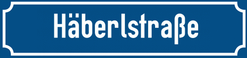 Straßenschild Häberlstraße zum kostenlosen Download