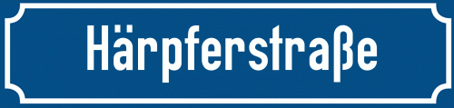 Straßenschild Härpferstraße
